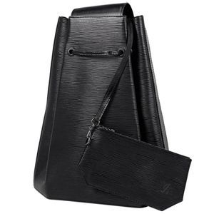 Louis Vuitton Drawstring Shoulder Bag Epi Noir Black